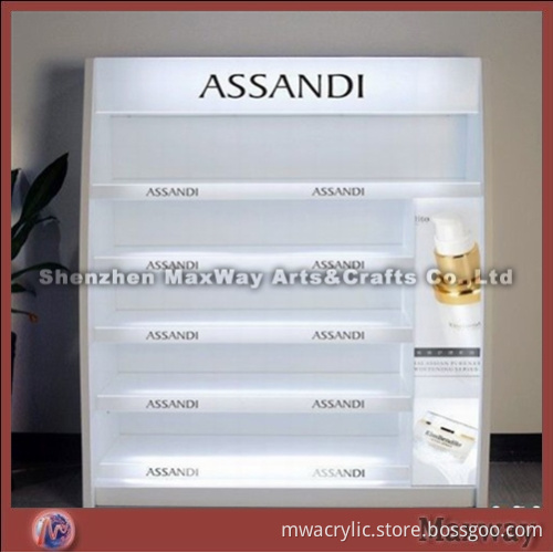 White Skillful Acrylic Cosmetic/Makeup Display Cabinet